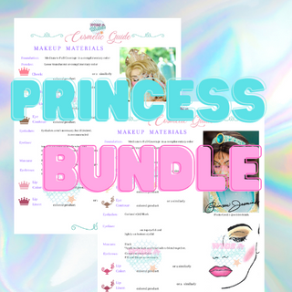 Princess Makeup Cosmetic Guide | Party Princess | Cosplay | Digital Download | BUNDLE