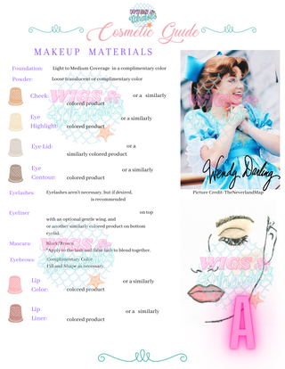 Wendy Darling Inspired Makeup Guide | Digital Download